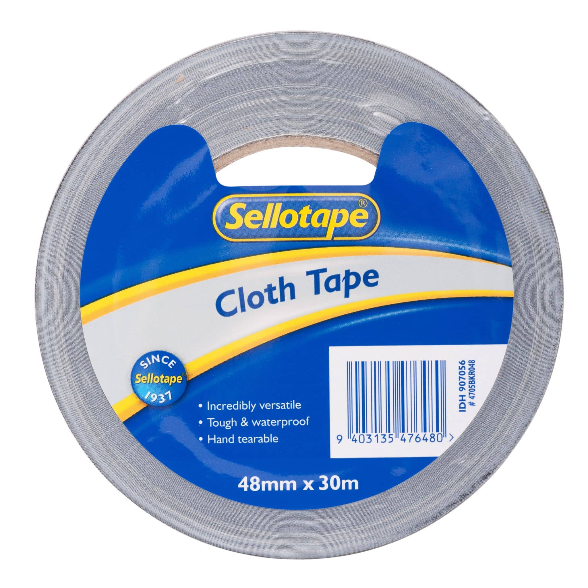 Sellotape 4705BKR Cloth Tape Black 48mmx30m