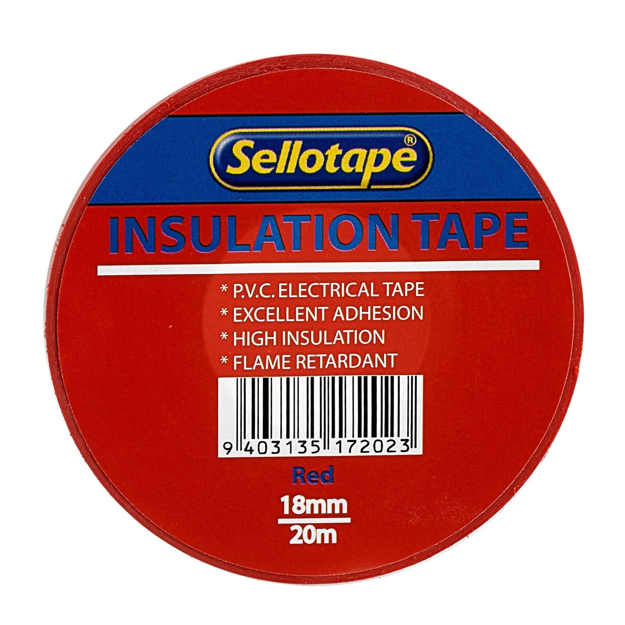 Sellotape 1720R Insulation Red 18mmx20m