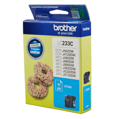 Brother LC233 Cyan Ink Cart