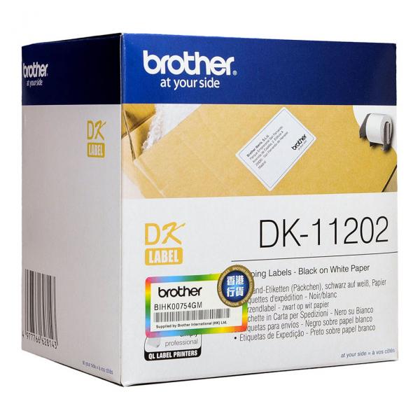 Brother DK11202 White Label 62 X 100mm (Roll has 300x Labels)