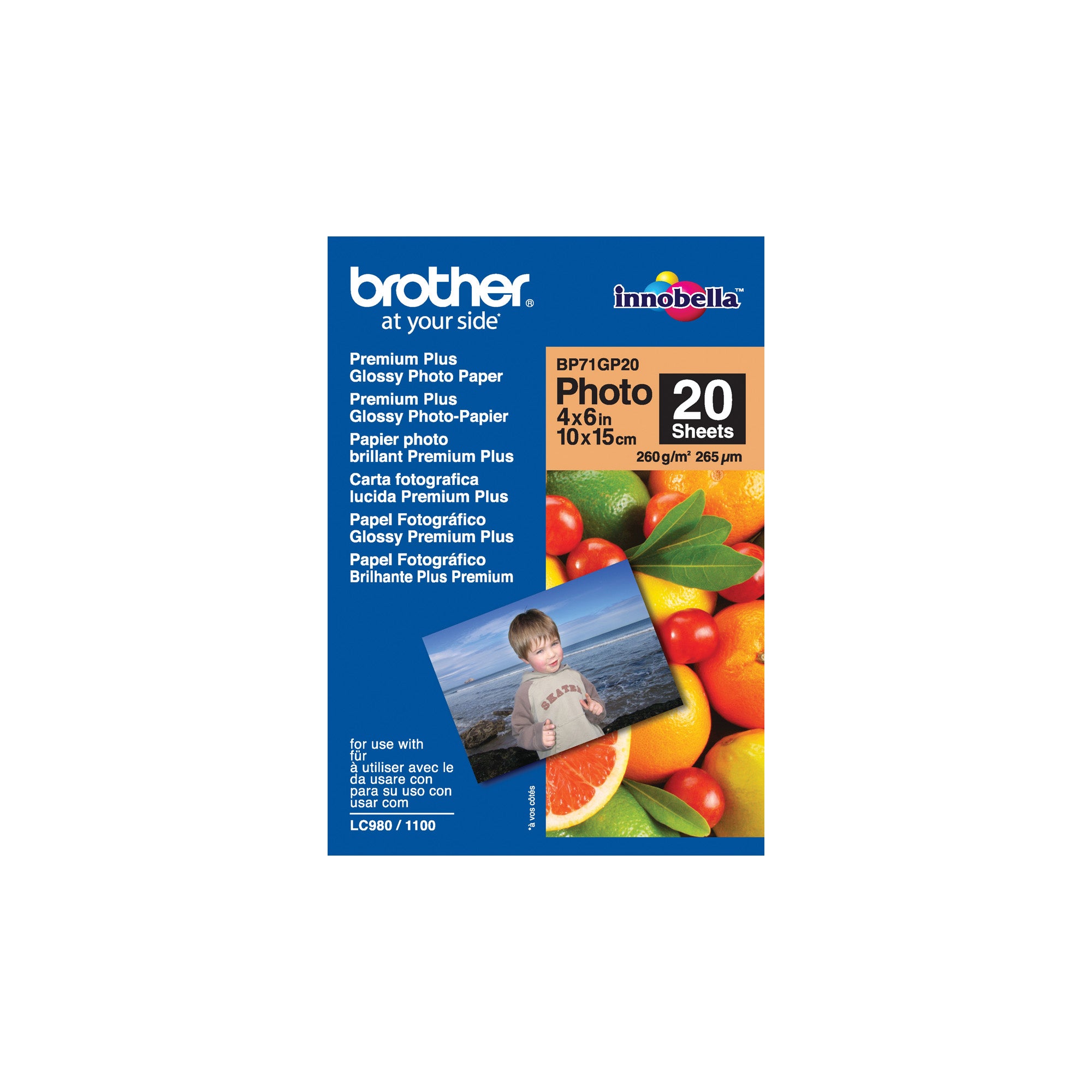 Brother BP71GP20 Glossy 10cm x 15cm Photo Paper 260gsm
