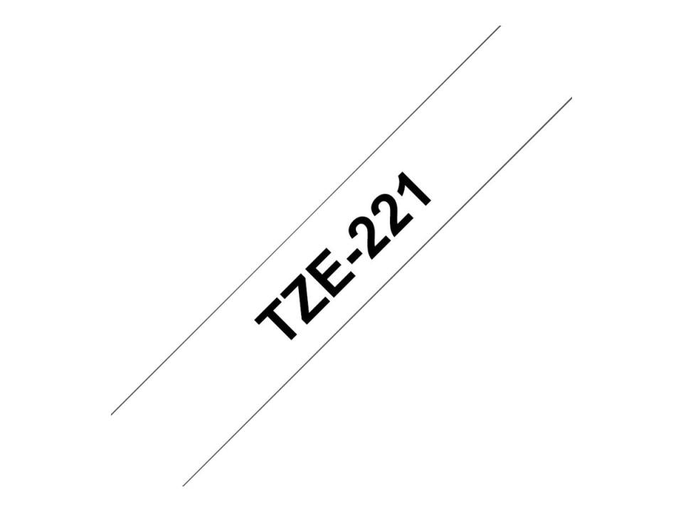 Brother TZe221 Labelling Tape Black on White 9mm