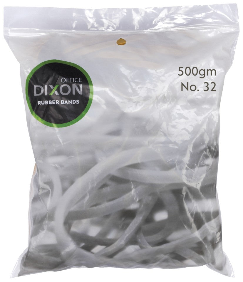 Dixon Rubber Bands No.32. 3.2mm x 76 mm Bag 500g