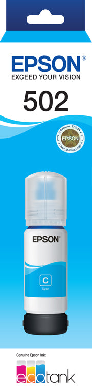 Epson T502 Cyan Eco Tank Ink (6,000 A4 Pages)