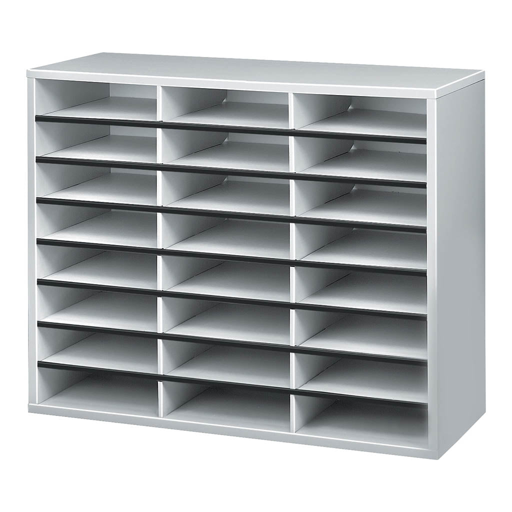 Fellowes Literature Sorter - 24 Compartment - Grey