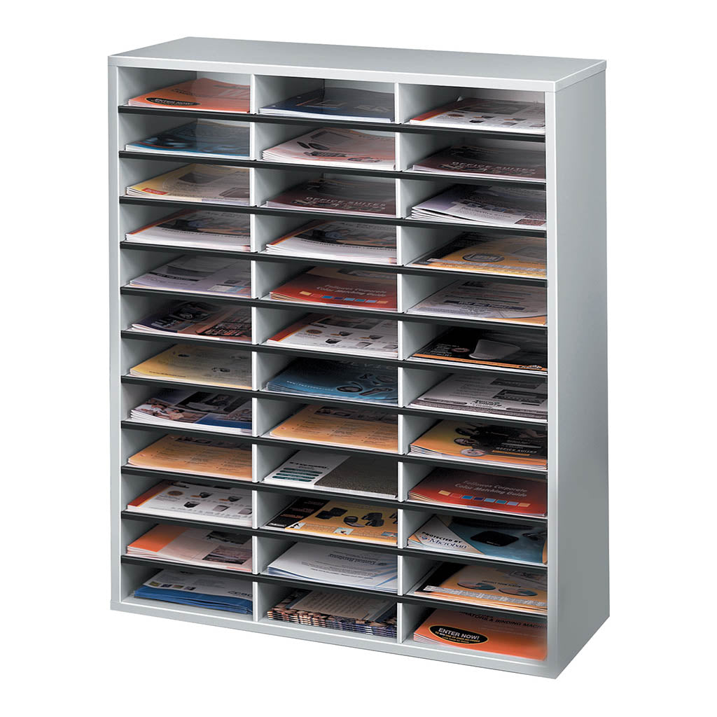 Fellowes Literature Sorter - 36 Compartment - Grey