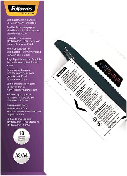 Fellowes Laminator Cleaning and Carrier Sheets A4 Pack 10