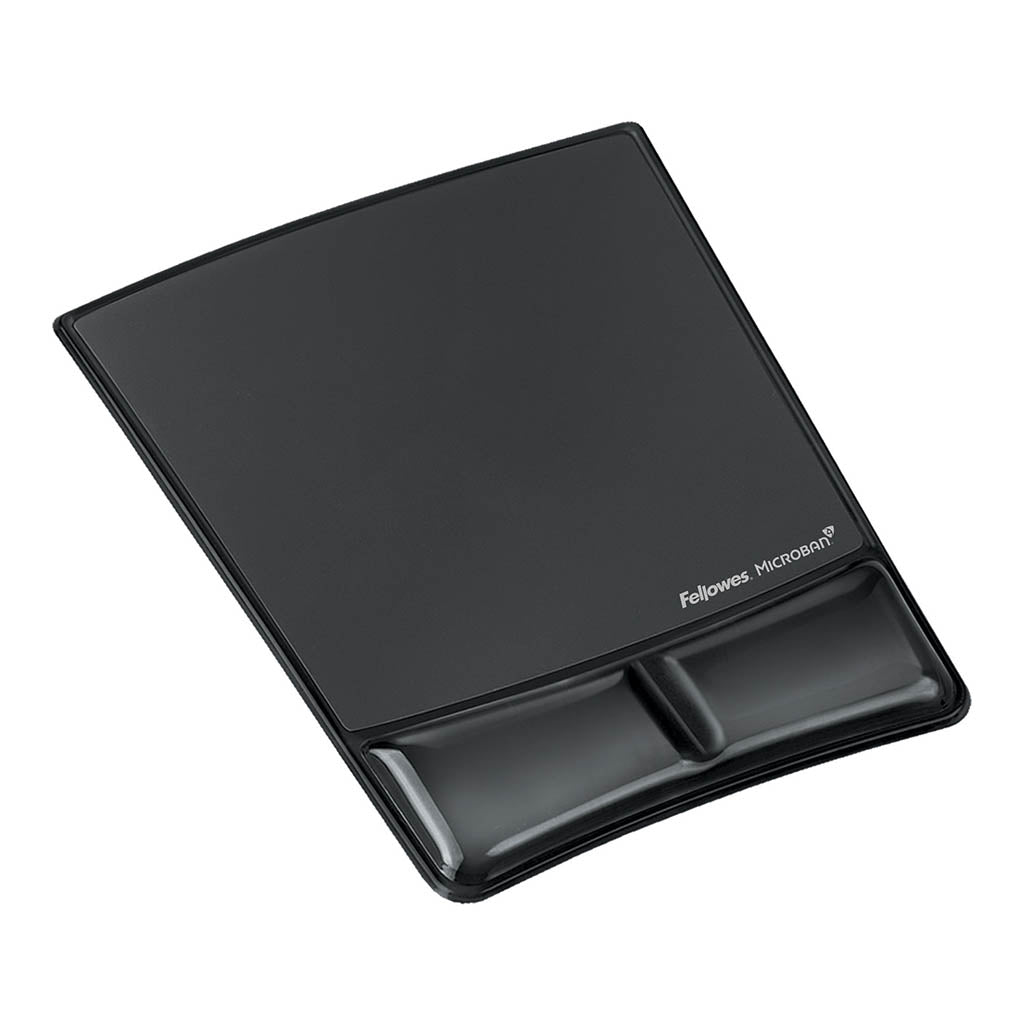 Fellowes Mouse Pad & Wrist Rest - Gel Clear - Black