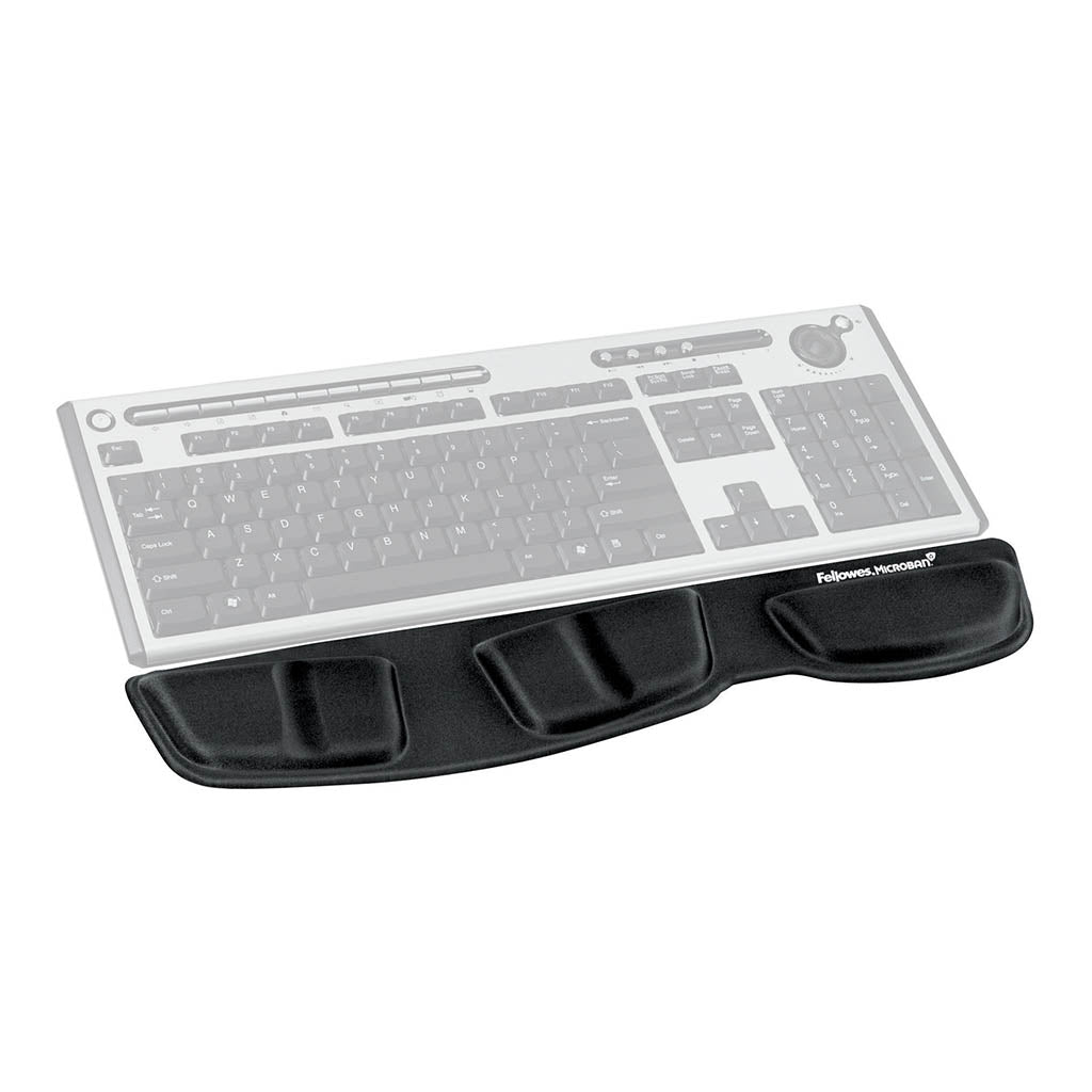 Fellowes Keyboard Palm Support - Memory Foam - Lycra - Black