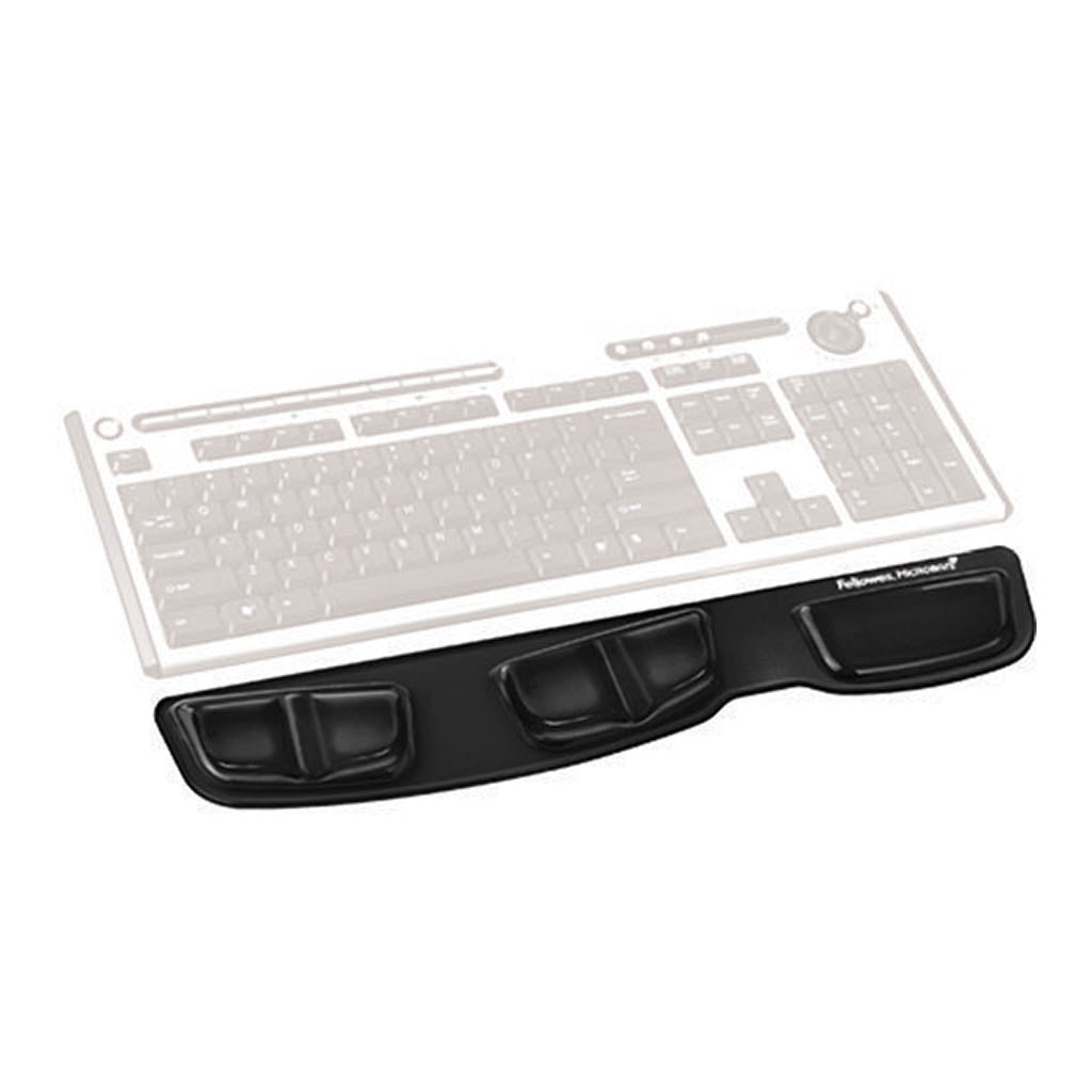 Fellowes Keyboard Palm Support - Gel Clear - Black