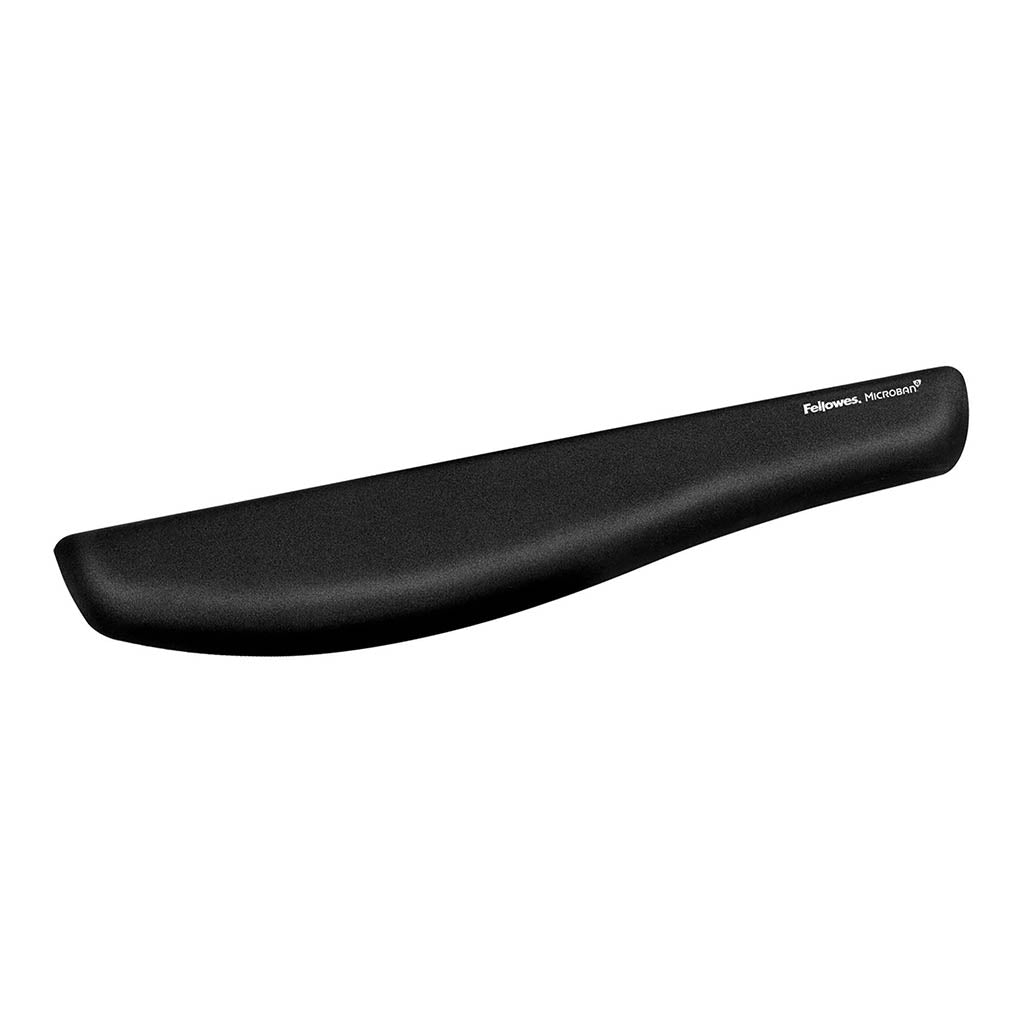 Fellowes Keyboard Palm Support - Plush Touch - Lycra - Black