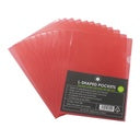 OSC L Shaped Pockets A4 Red, Pack of 12