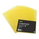 Okin L Shaped Pockets A4 Yellow, Pack of 12