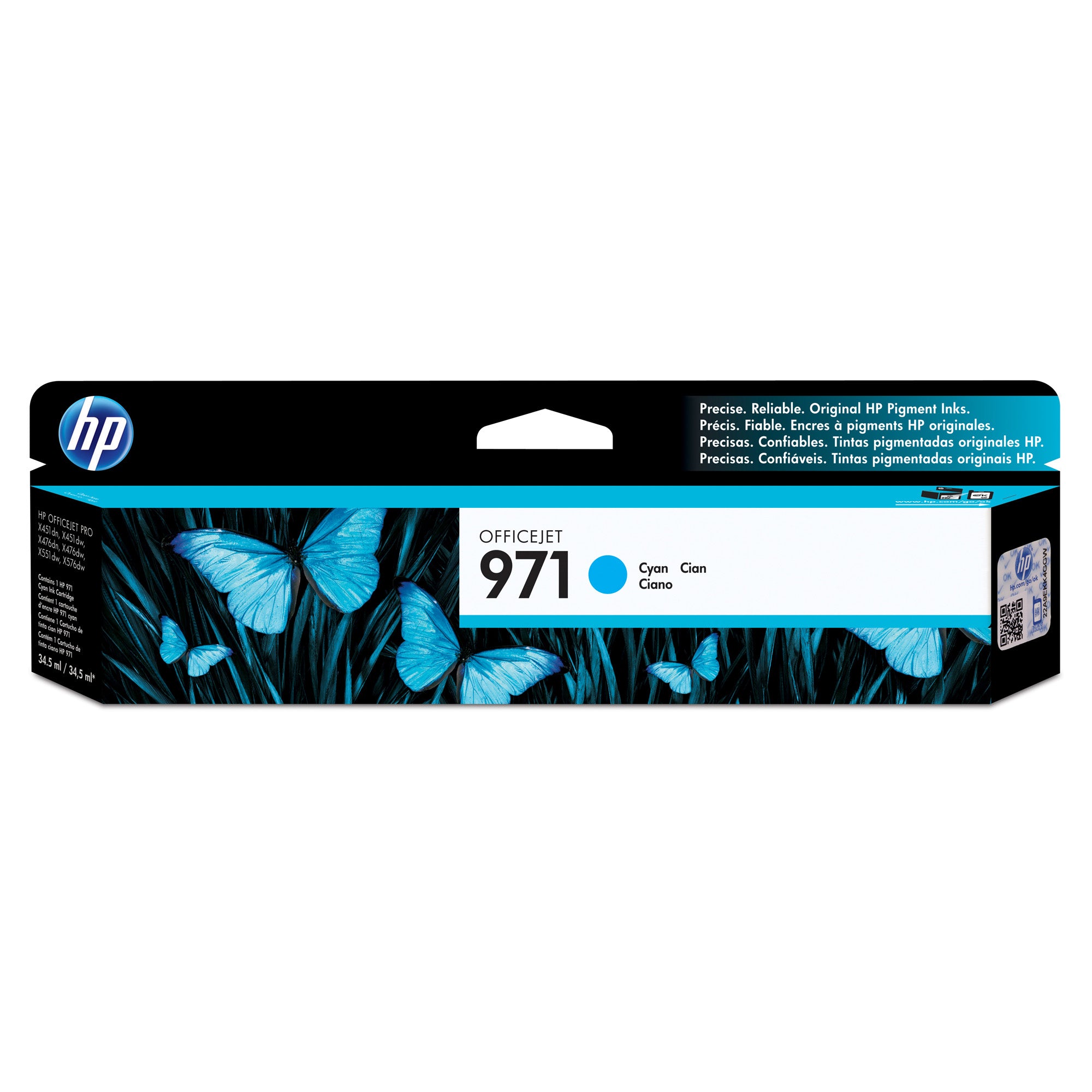 HP #971 Cyan Ink Cart CN622AA