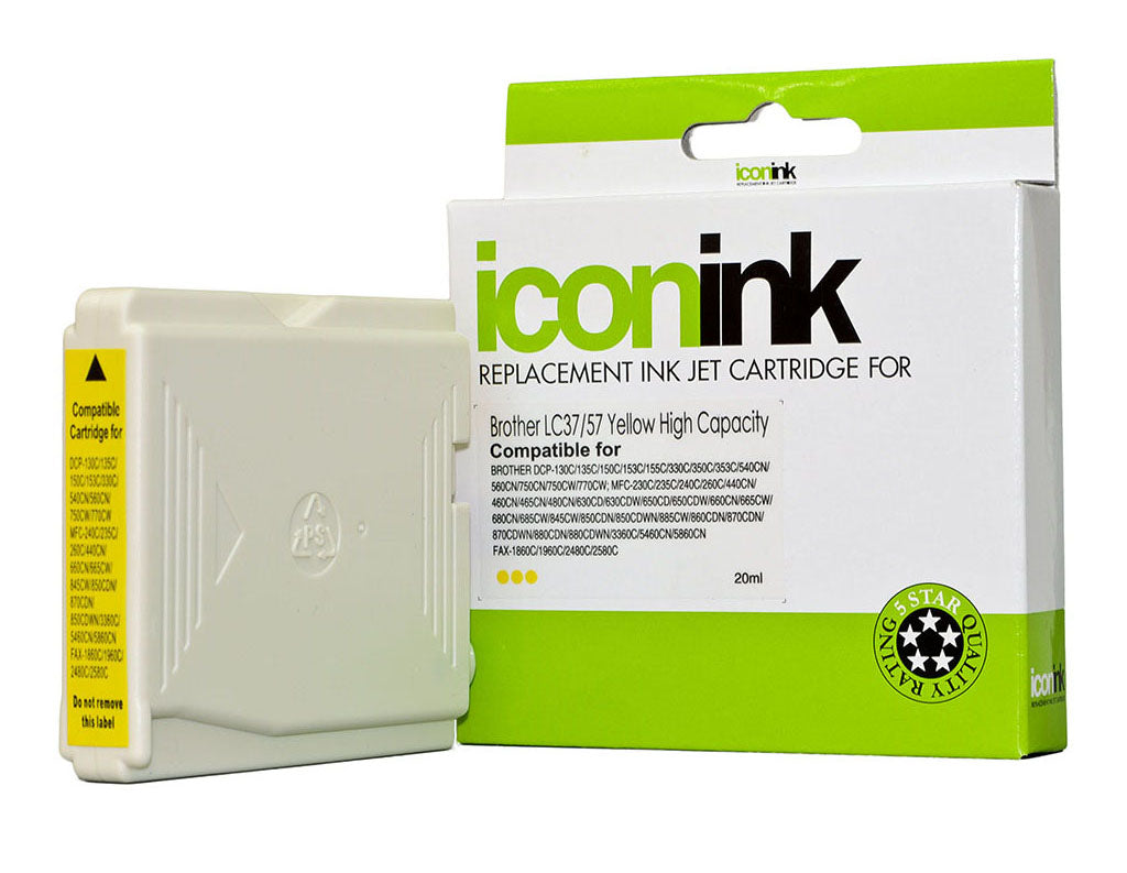Icon Compatible Brother LC37/LC57 Yellow Ink Cartridge