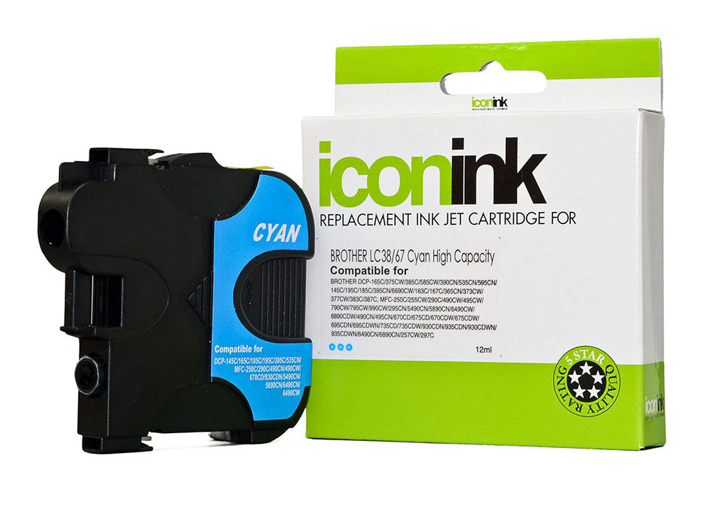 Icon Compatible Brother LC38/LC67 Cyan Ink Cartridge HY 325 pages