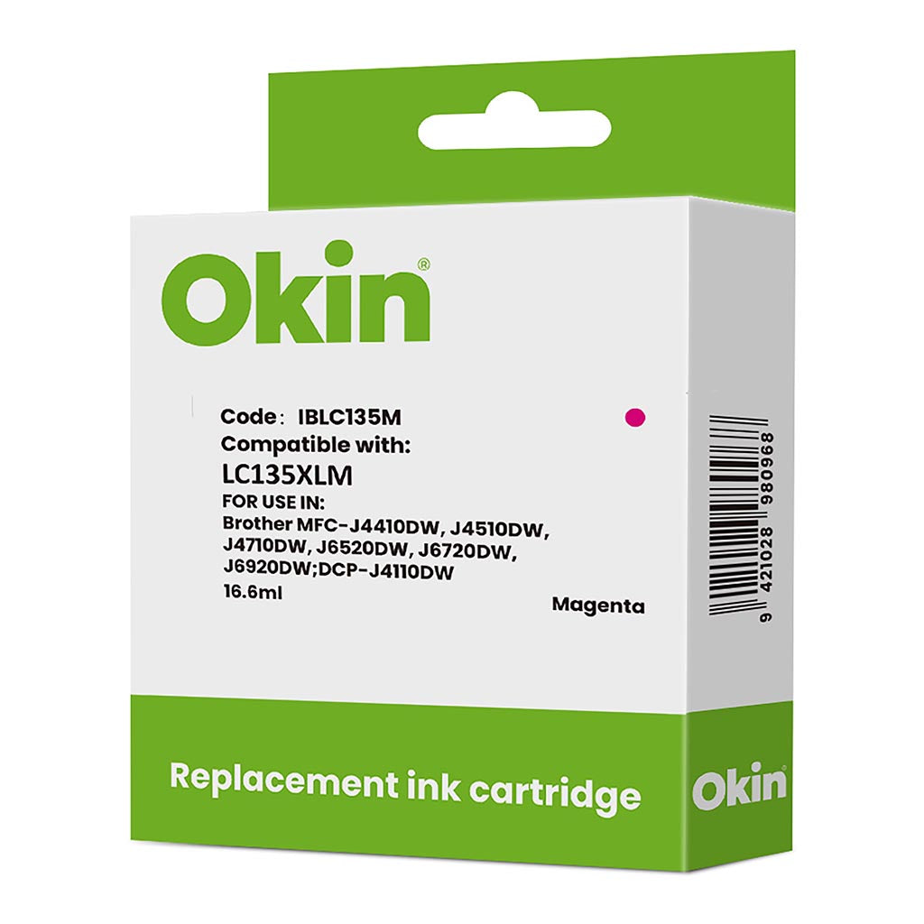 Okin Compatible Brother LC135 Magenta Ink Cartridge