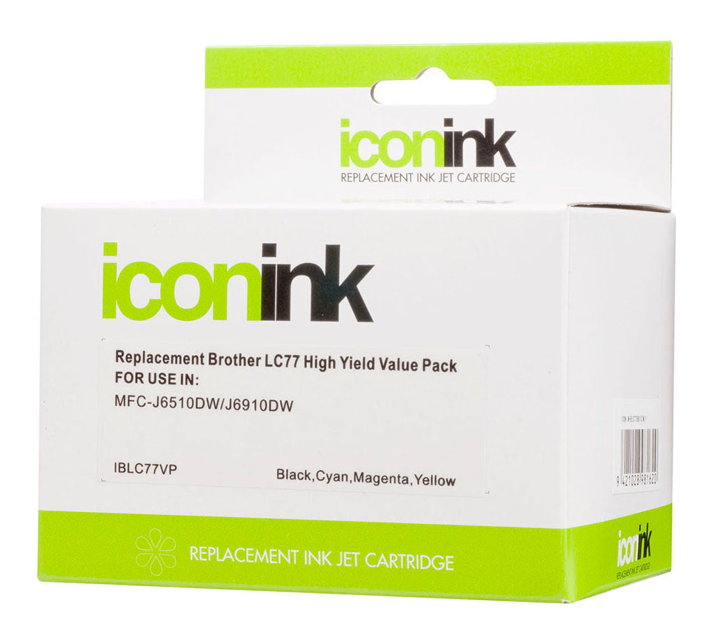 Icon Compatible Brother LC77 XL B/C/M/Y Value Pack