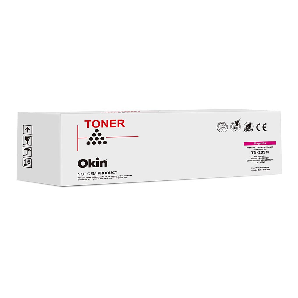 Okin Compatible Brother TN233 Magenta Toner Cartridge