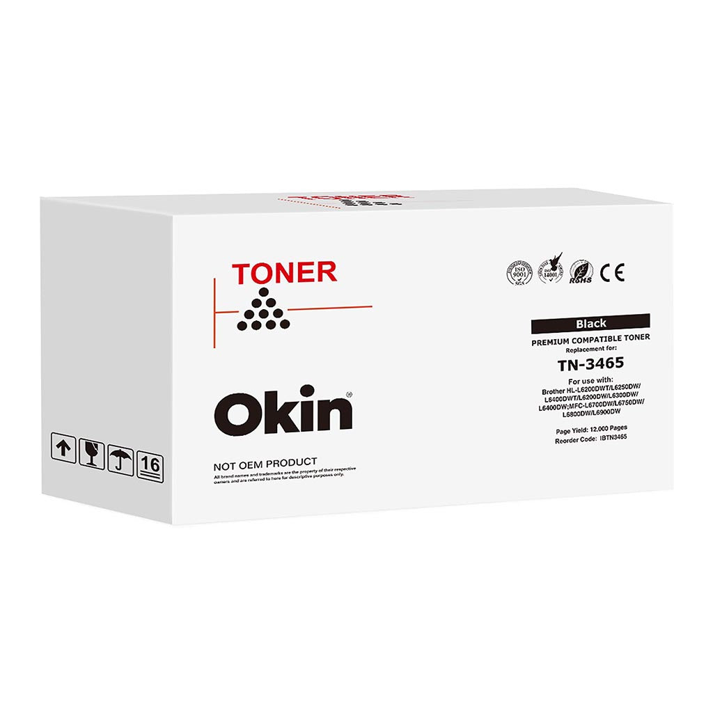 Okin Compatible Brother TN3465 Black Toner Cartridge