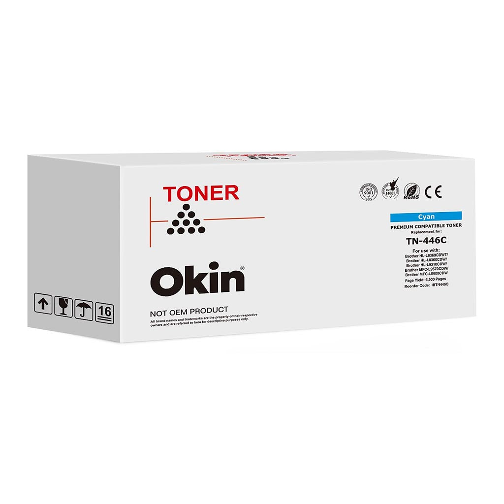 Okin Compatible Brother TN446 Cyan Toner Cartridge
