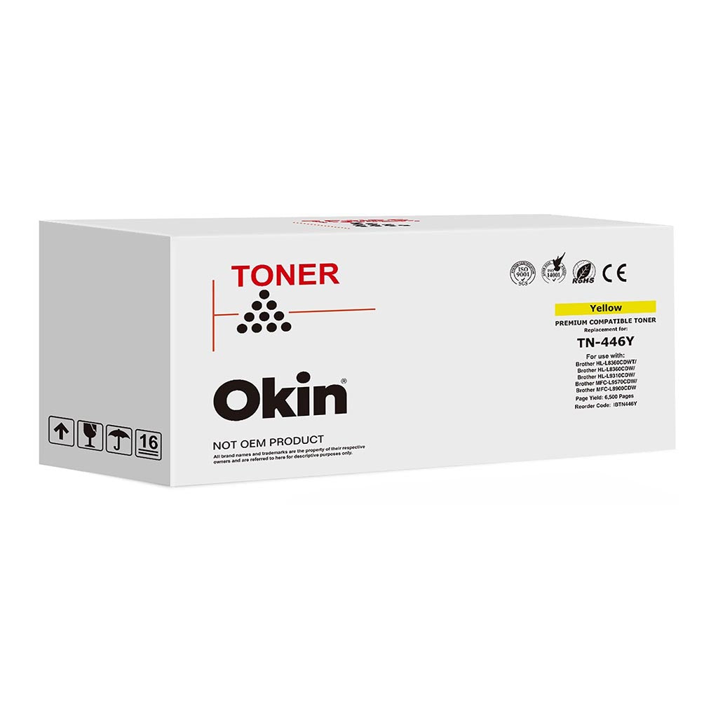 Okin Compatible Brother TN446 Yellow Toner Cartridge