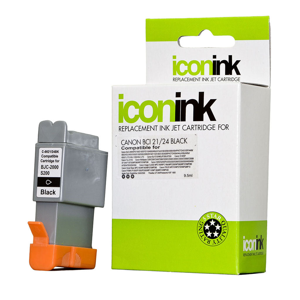 Icon Compatible Canon BCi-21/24 Black Universal Ink Cartridge