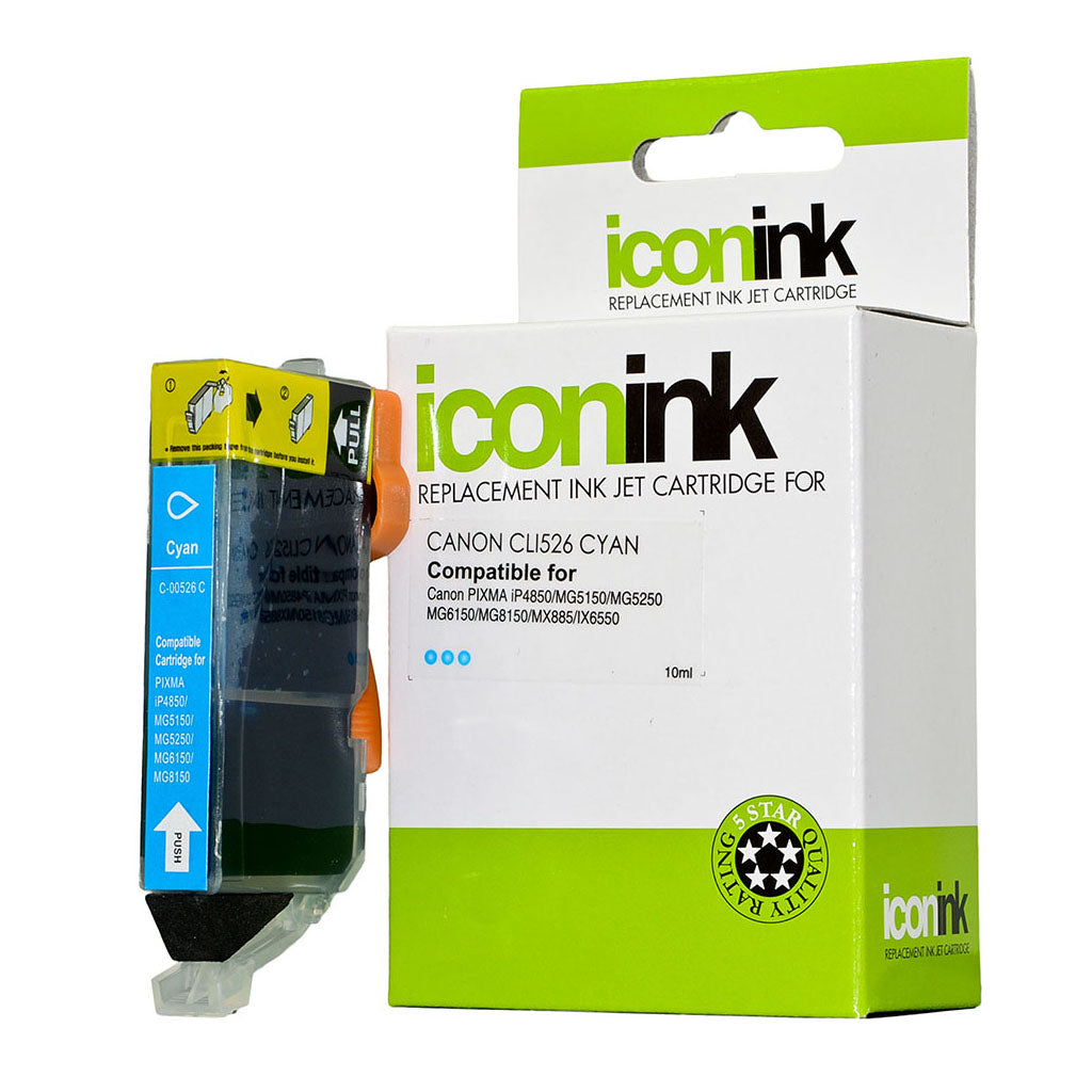 Icon Compatible Canon CLi-526 Cyan Ink Cartridge
