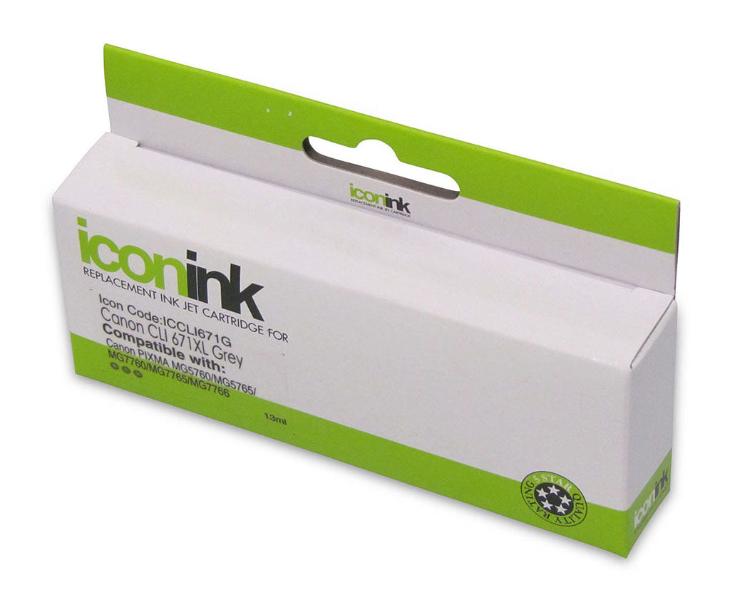 Icon Compatible Canon CLI-671XL Grey Ink Cartridge