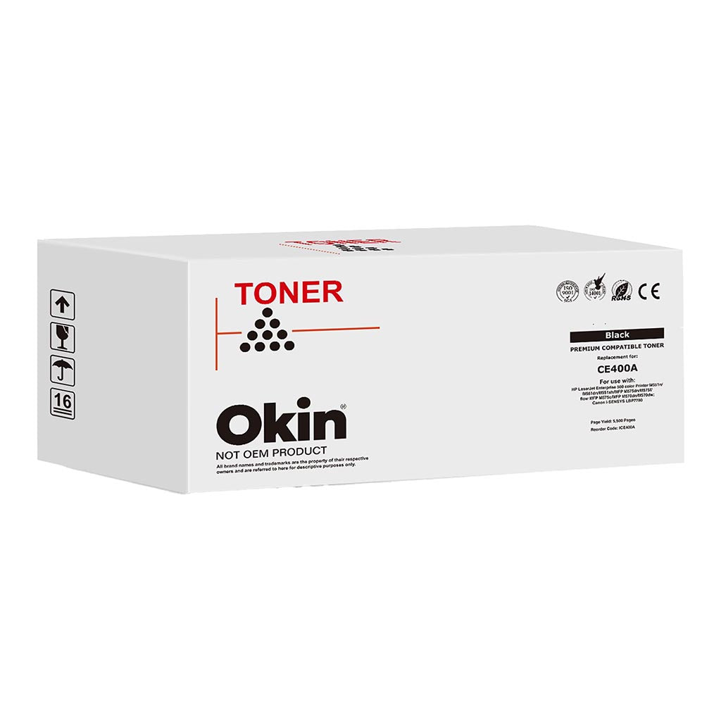 Okin Compatible HP CE400A CE250A Black Toner Cartridge (507A)