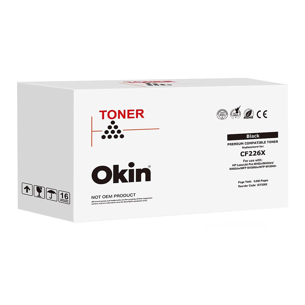 Okin Compatible HP CF226X Black Toner Cartridge