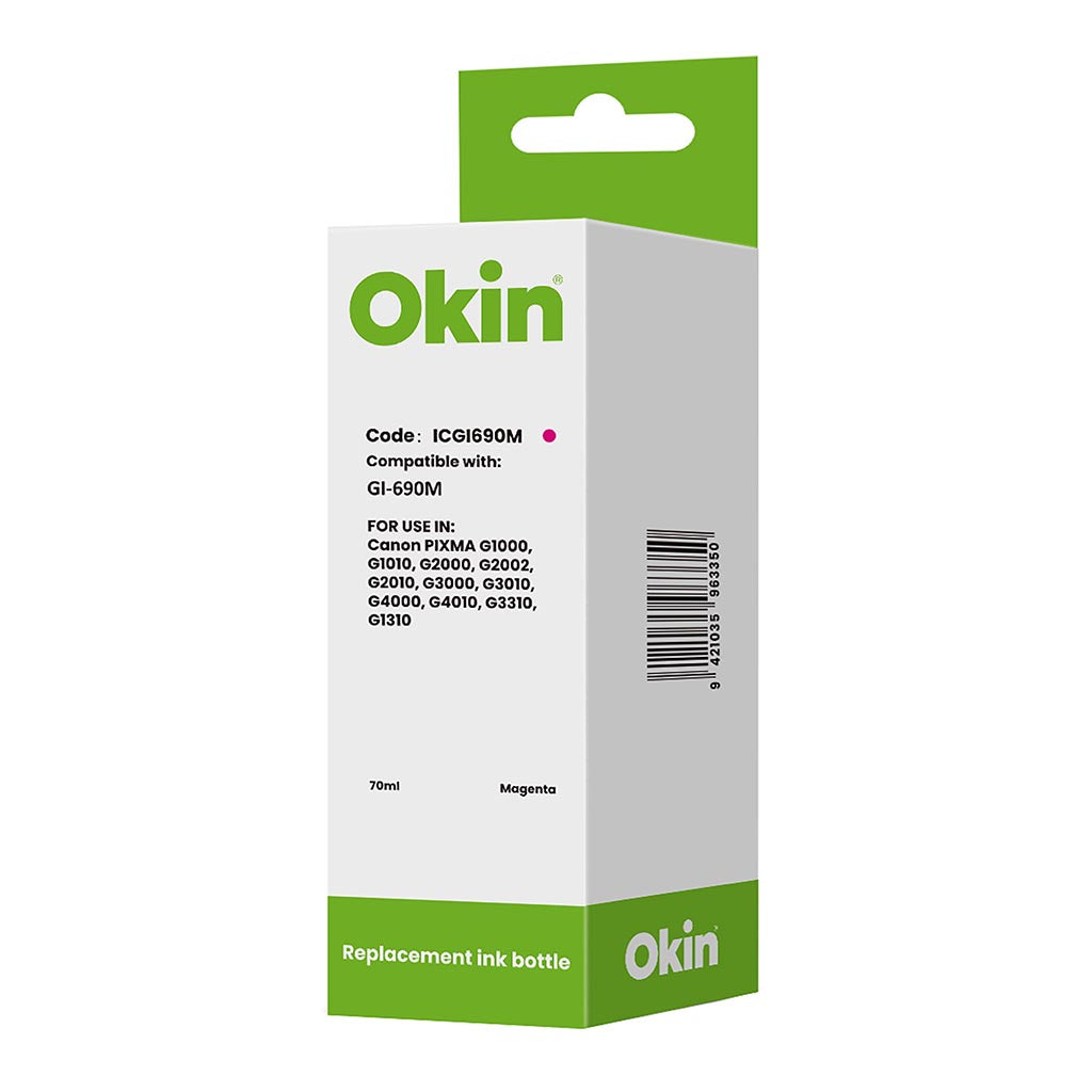 Okin Compatible Canon GI690 Magenta Ink Bottle