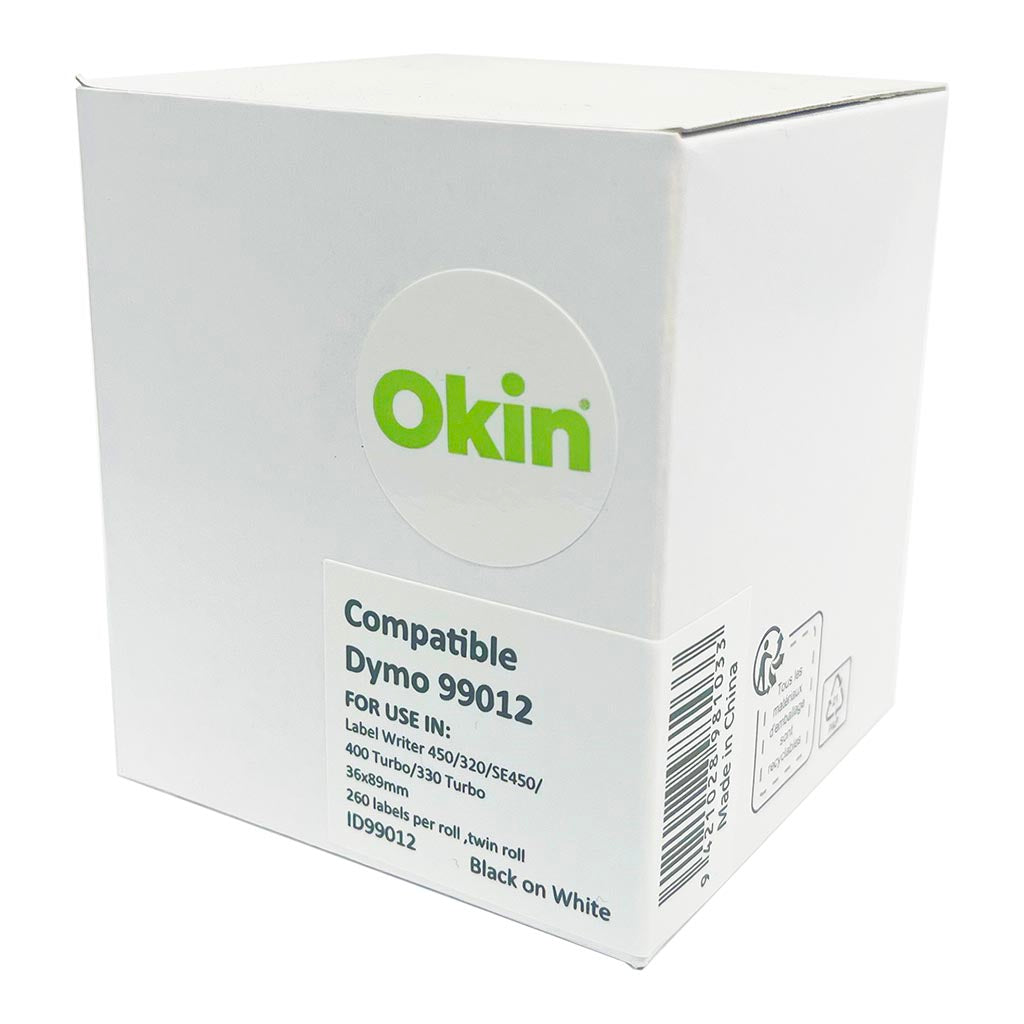 Okin Compatible Dymo LW Shipping Labels 36mmx89mm 520 Labels Pk2