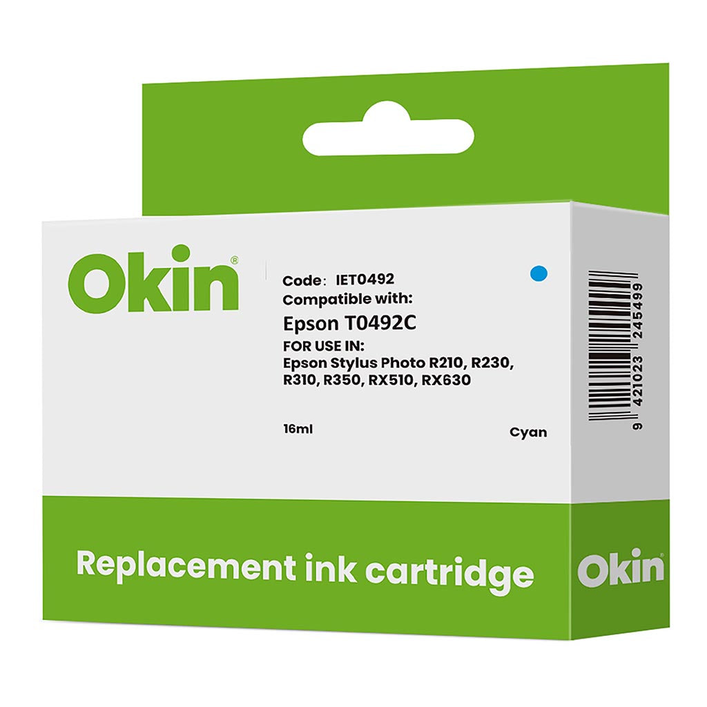 Okin Compatible Epson T0492 Cyan Ink Cartridge