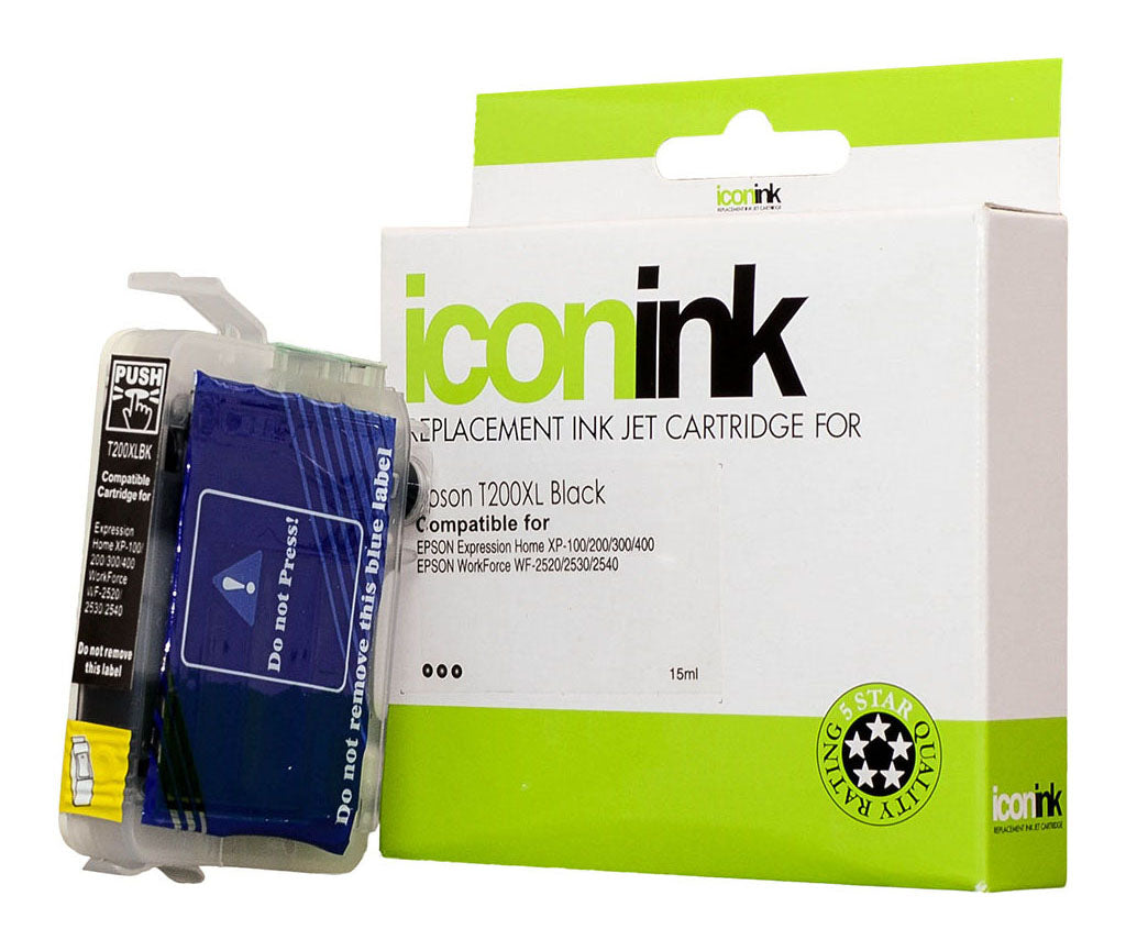 Icon Compatible Epson 200XL Black Ink Cartridge (C13T201192) ZERO STOCK! - ORDERS WILL BE SUPPLIED FROM 11th MAY 2020