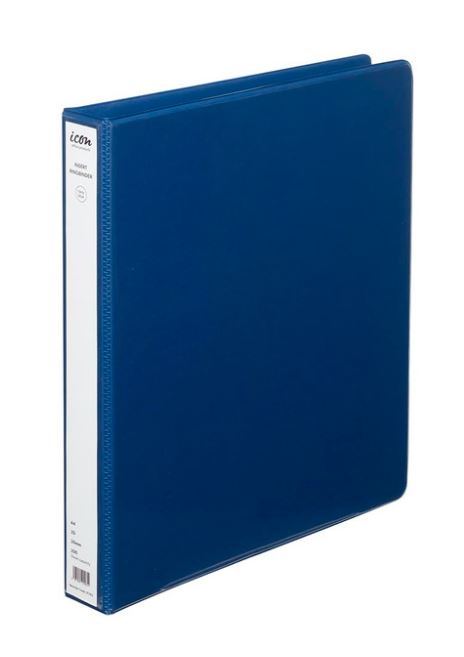 Icon Insert Binder A4 2D 26mm Navy Blue