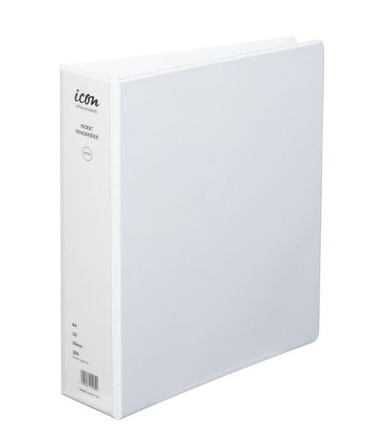Icon Insert Binder A4 2D 50mm White