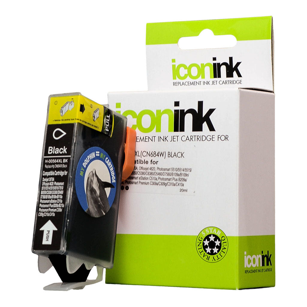 Icon Compatible HP 564XL Black Ink Cartridge (CN684WA)