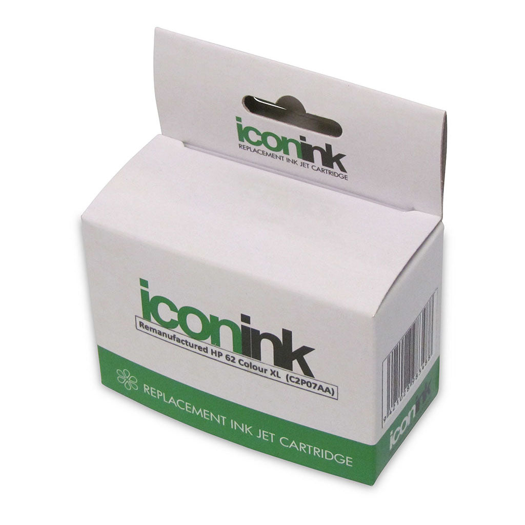 Icon Remanufactured HP 62 Colour XL Ink Cartridge (C2P07AA)