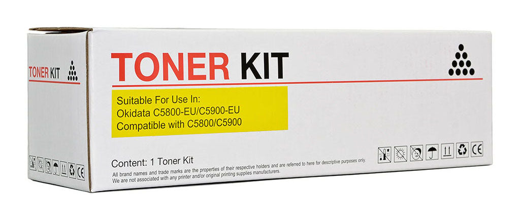 Icon Compatible OKI C5800/C5900 Yellow Toner Cartridge