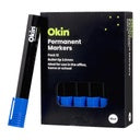 Okin Permanent Marker Bullet Tip Blue