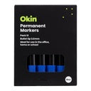 Okin Permanent Marker Bullet Tip Blue