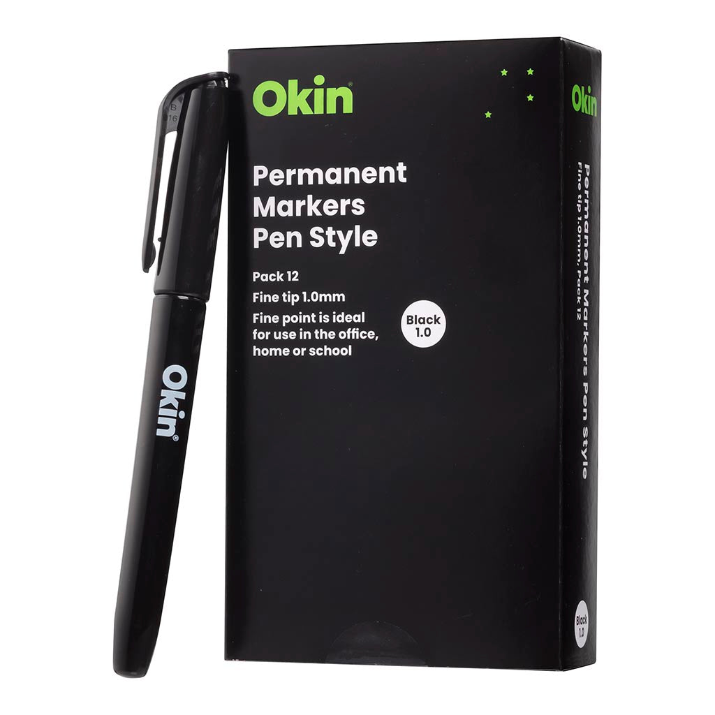 Okin Permanent Marker Pen Style Black