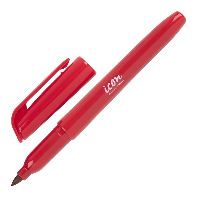Icon Permanent Marker Pen Style Red Box 12