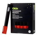 Okin Permanent Marker Bullet Tip Red
