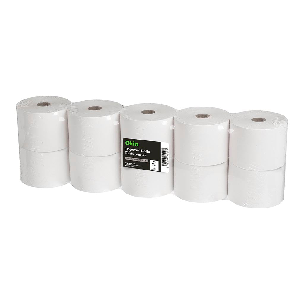 Okin Thermal Roll BPA Free 57x75mm, Pack of 10 FSC Mix*