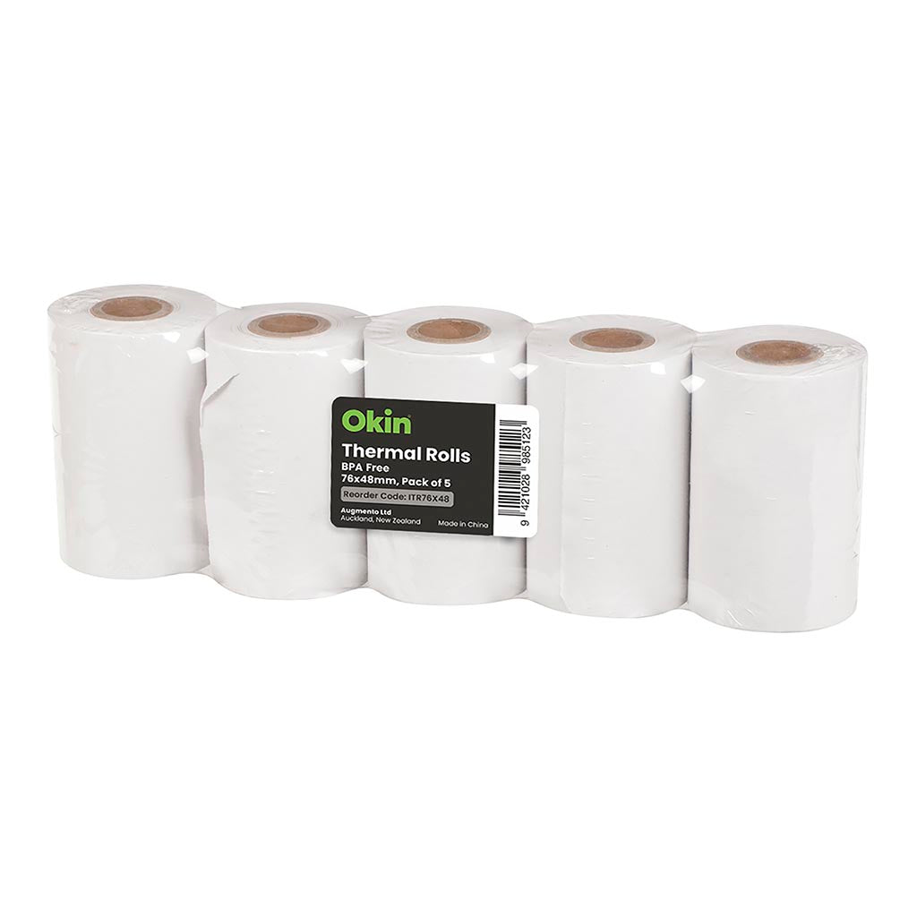 Okin Thermal Roll BPA Free 76x48mm, Pack of 5