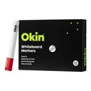 Okin Whiteboard Marker Bullet Tip Red (Pack of 12)