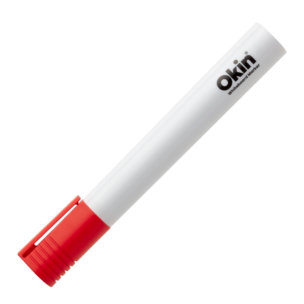 Okin Whiteboard Marker Bullet Tip Red (Pack of 12)
