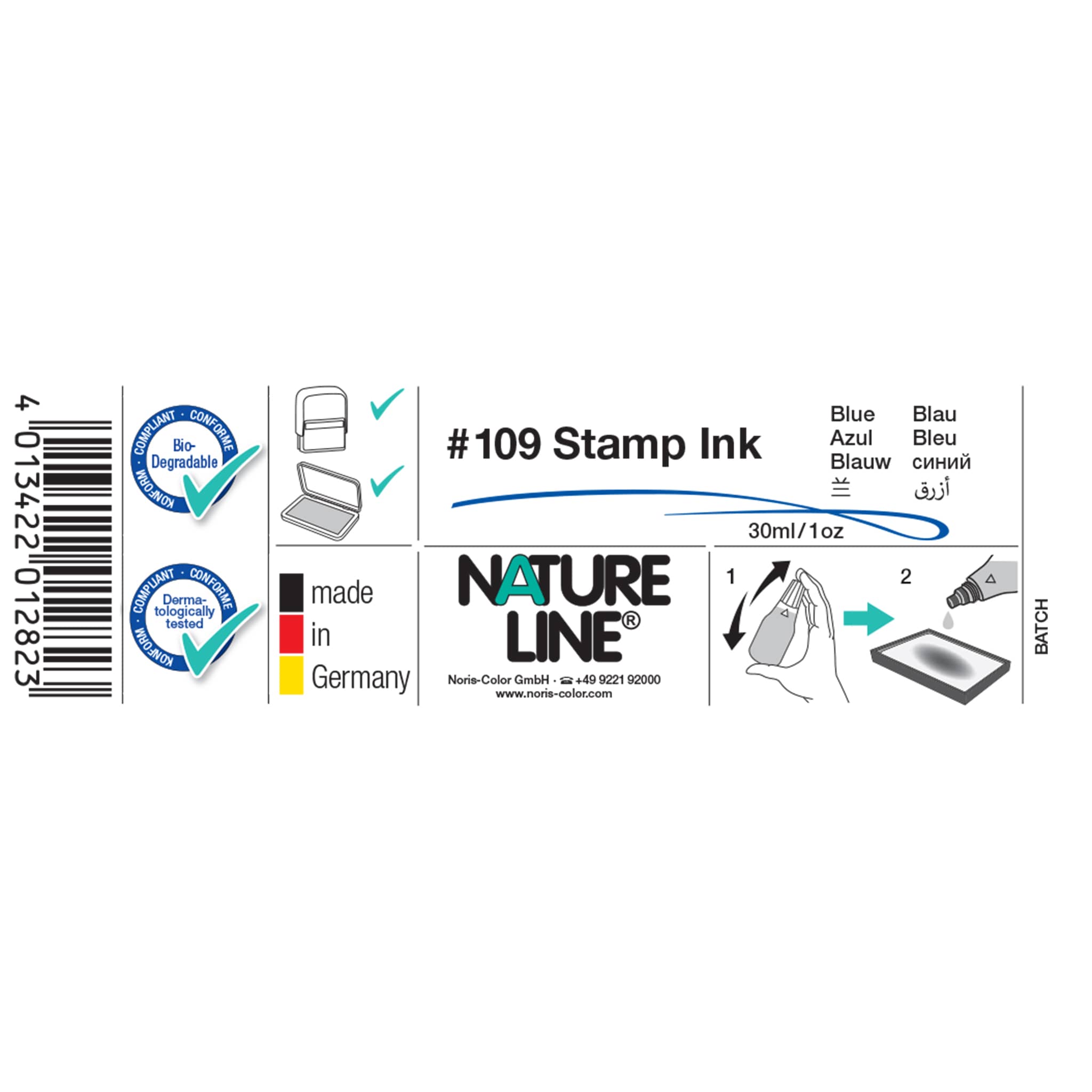 Noris Biodegradable Ink 1 Litre #109 Black